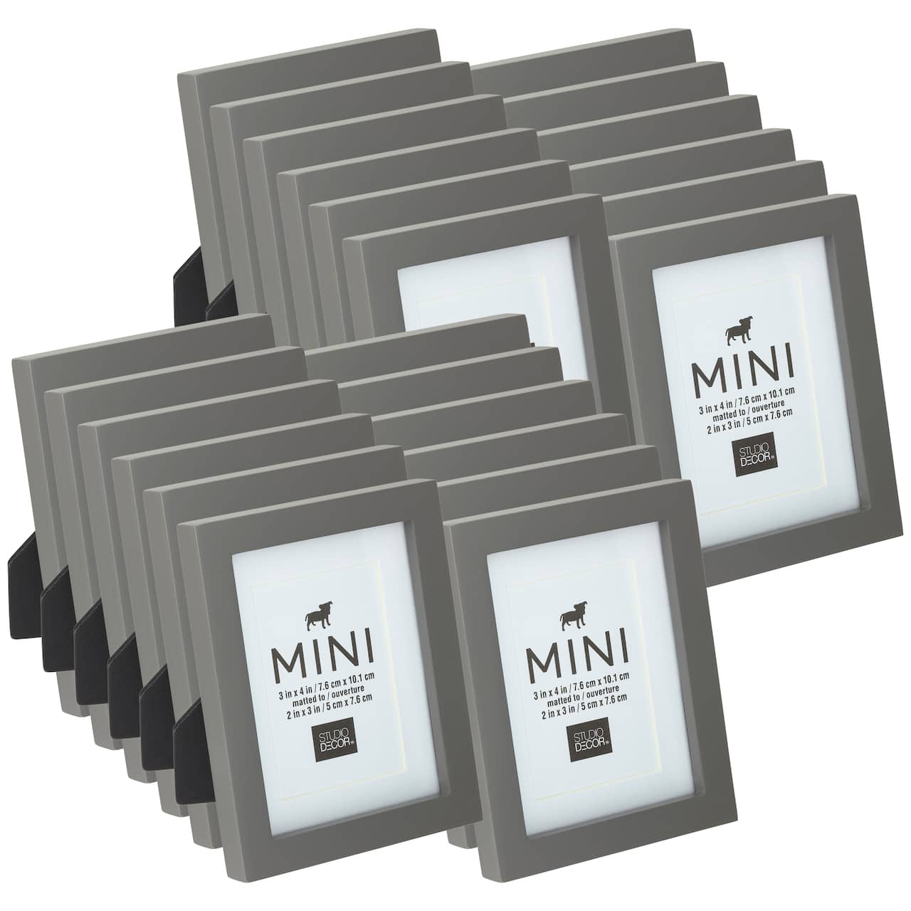 24 Pack: 2" x 3" Mini Frame with Mat by Studio Décor®